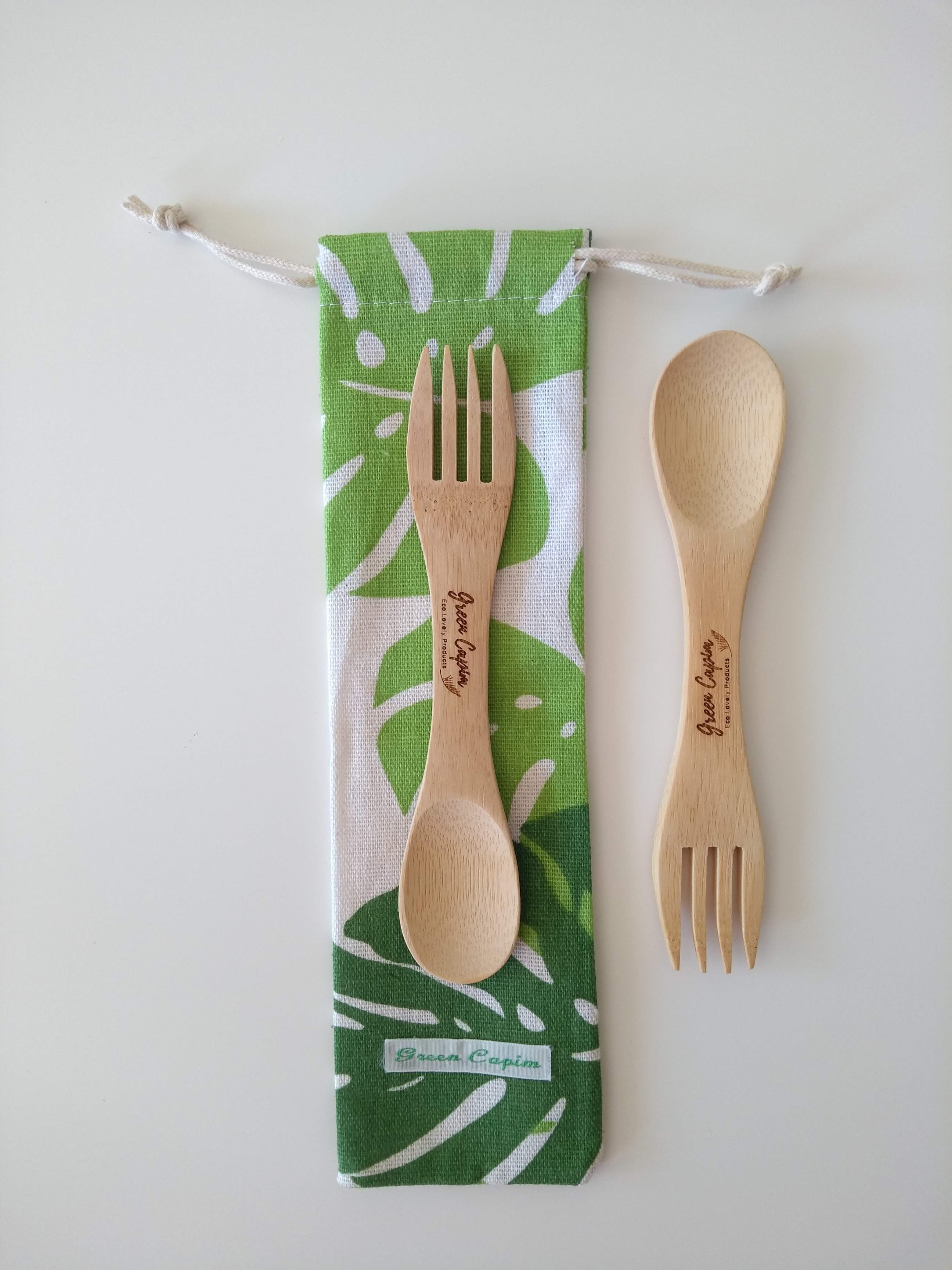 Spork Travel Set Green Capim